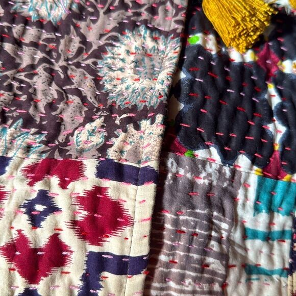 NWOT RARE Anthropologie Upcycled Heritage Placemats-Set of 2-1Blue & 1 Red - Picture 11 of 16